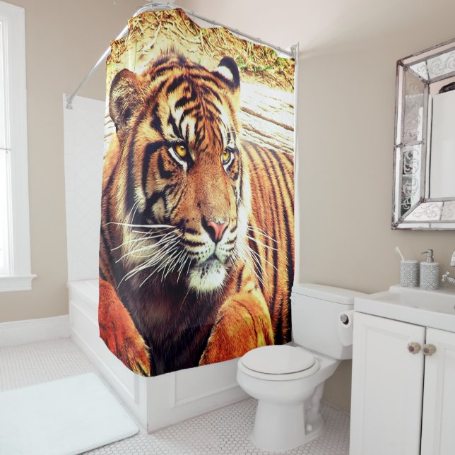 Rideaux De Douche Tigre (En situation)