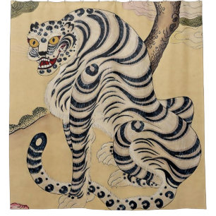 Rideaux De Douche Tigre rayé coréen Minhwa