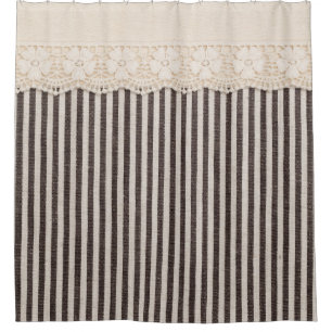 Rideaux De Douche Tissu dentelle texture textile, motif arrière - pl
