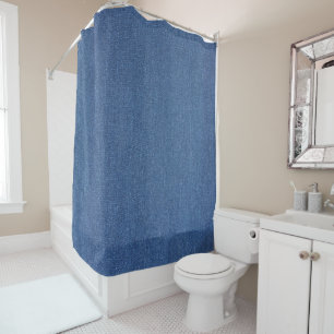 Rideaux De Douche Tissu d'origine bleu mode jean denim