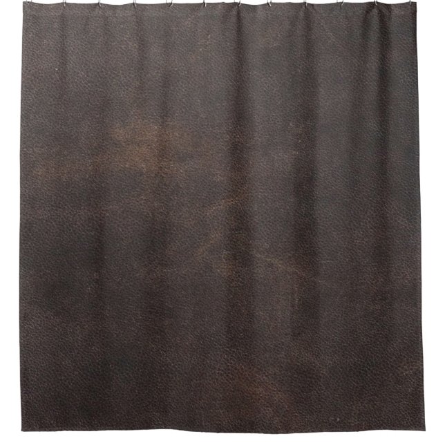 Rideaux De Douche Tissu en cuir marron scrapbooking (Devant)