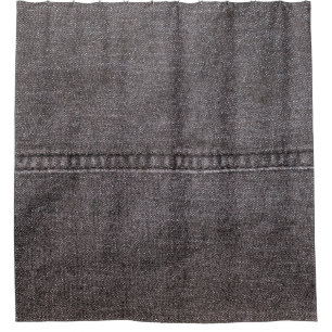 Rideaux De Douche Tissu en denim noir. Mode, textures et backgrou