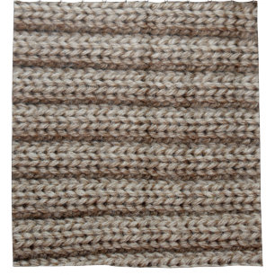 Rideaux De Douche Tissu tricoté clair, texture brune.