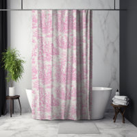 Toile de Jouy Rose Vintage Élégante