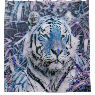 Rideaux De Douche Toony Tiger bleu