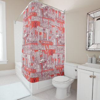 Rideaux De Douche Toronto toile bordeaux