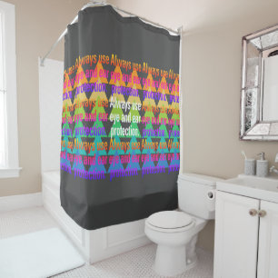Rideaux De Douche Toujours utiliser le spectre oculaire Rainbow Blen