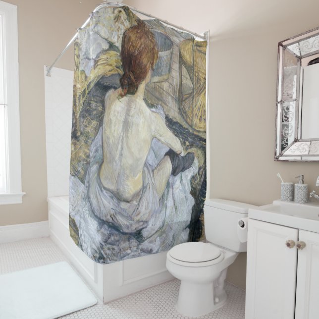 Rideaux De Douche Toulouse-Lautrec - Rousse / Toilettes (En situation)