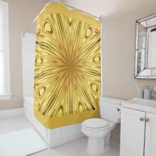 Rideaux De Douche Tourbillon Opulent Rouge Cramoisi et Or Style de B