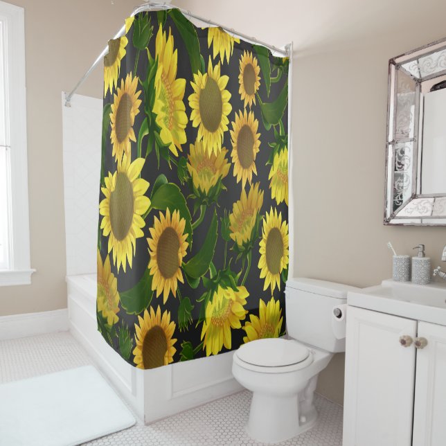Rideaux De Douche Tournesol (En situation)