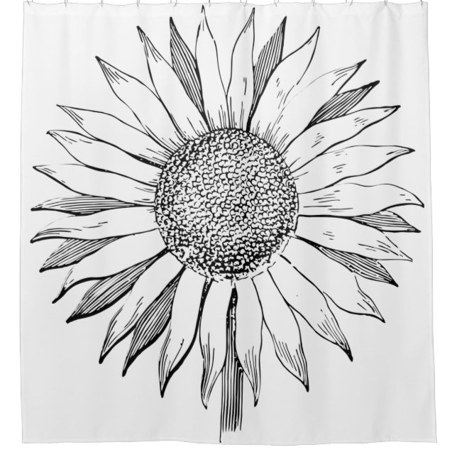Rideaux De Douche Tournesol illustré (Devant)