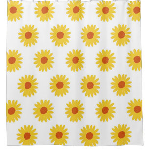Rideaux De Douche Tournesol Jaune Joli Rétro Y2K Motif