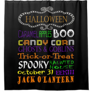 Rideaux De Douche Traitements Et Craintes D'Halloween