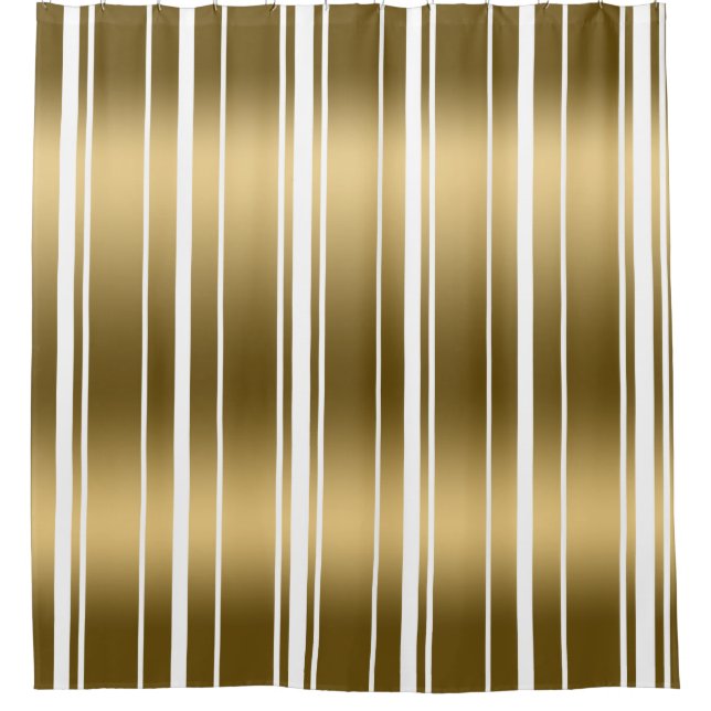 Rideaux De Douche Trendy Gold Vertical Random Stripes (Devant)