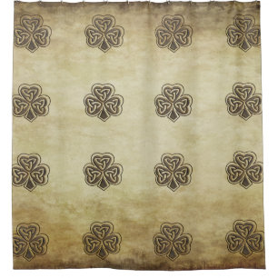Rideaux De Douche Trendy grundge shamrock irlandais chanceux
