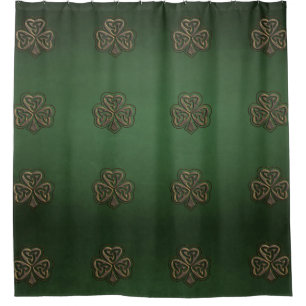 Rideaux De Douche Trendy grundge shamrock irlandais chanceux