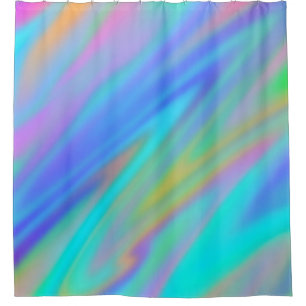 Rideaux De Douche Trendy luxe vert bleu violet faux holographique