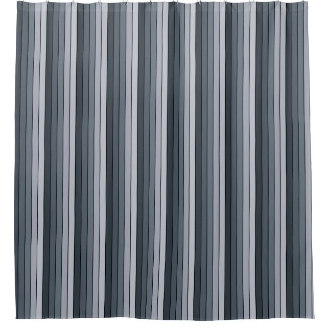 Rideaux De Douche Trendy Modern Space Gris Stripes (Devant)
