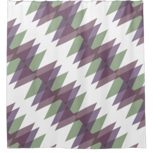 Rideaux De Douche Triangles mauve et vert