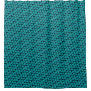 Rideaux De Douche Triangles turquoises bleus funky
