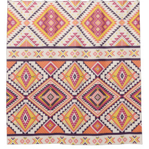 Rideaux De Douche Tribal Aztec rayé Arrière - plan sans couture