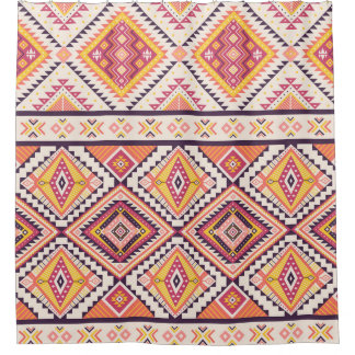 Rideaux De Douche Tribal Aztec rayé Arrière - plan sans couture