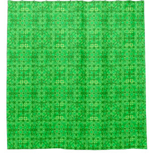 Rideaux De Douche Tribal Batik - nuances vert émeraude