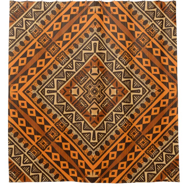 Rideaux De Douche Tribal ethnique textile motif style africain (Devant)