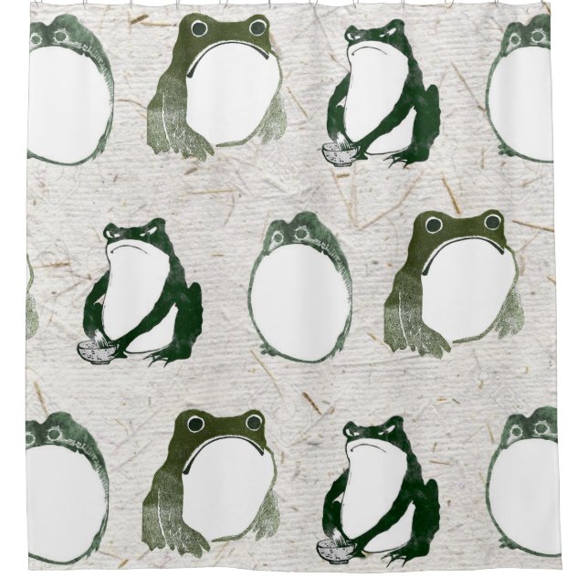 Rideaux De Douche Trio de grenouilles japonaises grumeuses crapauds  (Devant)