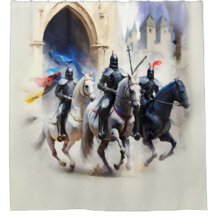 Rideaux De Douche Trois chevaliers partent en mission - La quête