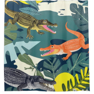 Rideaux De Douche Trois crocodiles