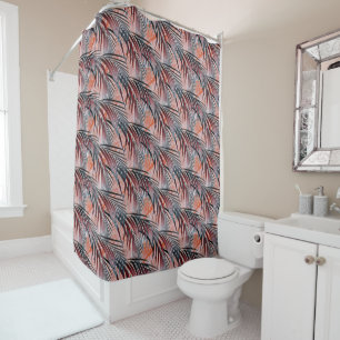 Rideaux De Douche Tropical Exotic Palm Feuilles Surreal Motif