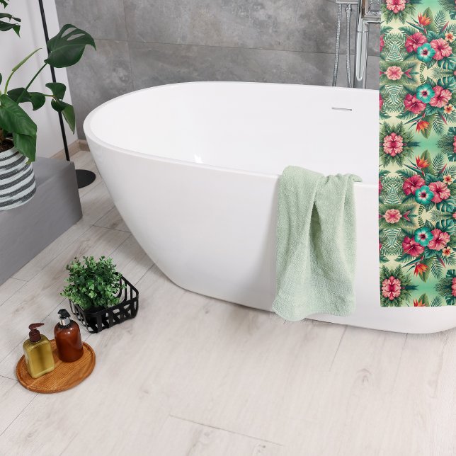 Rideaux De Douche Tropiques lumineux (Créateur téléchargé)