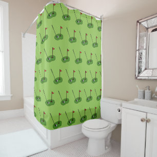 Rideaux De Douche Trou de golf avec Motif Drapeau