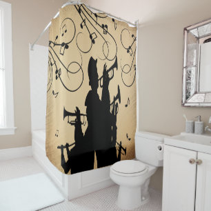 Rideaux De Douche Trumpet Section Musique rustique