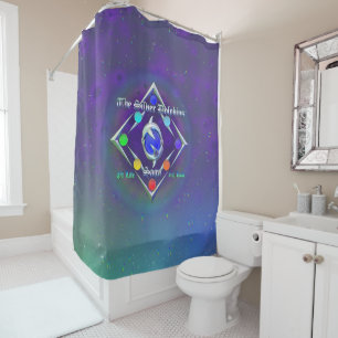 Rideaux De Douche TSDS : De la vie et de l'amour Logo Bleu et Vert