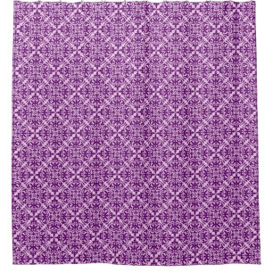 Rideaux De Douche Tuiles marocaines - violet et orchidée