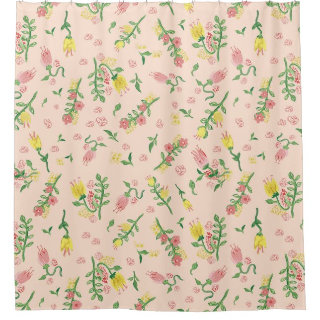 Rideaux De Douche Tulipes aquarelles (Devant)