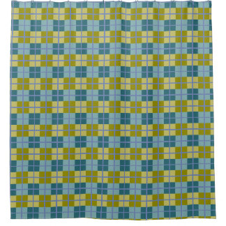 Rideaux De Douche Turquoise Bleu Olive Jaune violet Motif