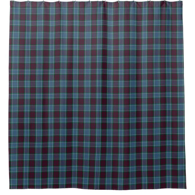 Rideaux De Douche Turquoise bleu Tartan Plaid Scottish Kilt (Devant)