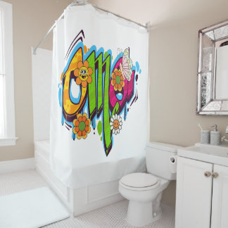 Rideaux De Douche Typographie d'illustration Good Vibes