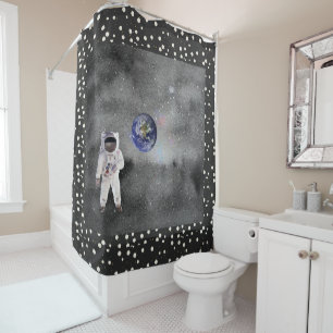 Rideaux De Douche Un astronaute dans l'espace extra-atmosphérique re