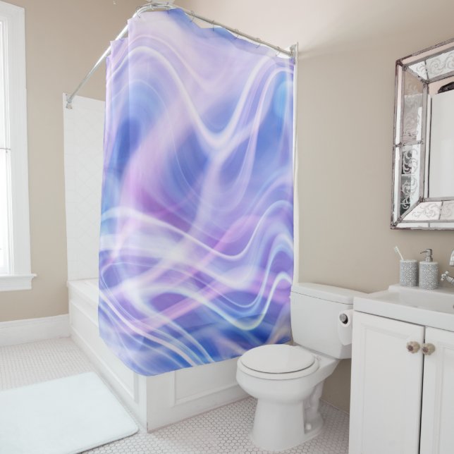Rideaux De Douche Un brouillard pastel mystique (En situation)