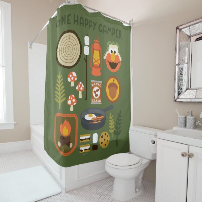 Rideaux De Douche Un Camper Heureux (En situation)