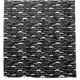 Rideaux De Douche Un club des messieurs. Motif de moustache