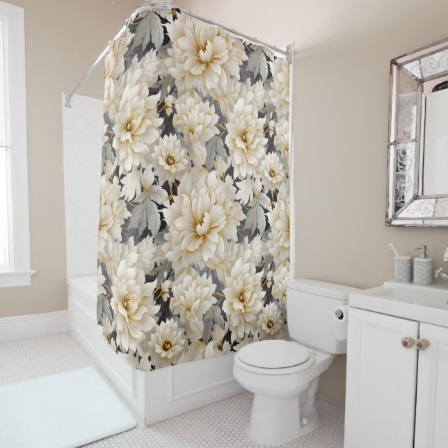 Rideaux De Douche Un Mariage Floral Series Design 10 (En situation)