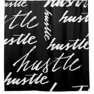 Rideaux De Douche Un motif sans couture se bousculer texte grunge mu