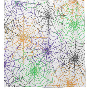 Rideaux De Douche Un simple Motif Web d'Halloween Spider