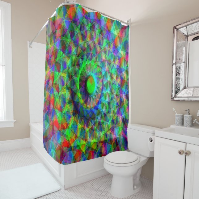 Rideaux De Douche Un vaisseau spatial psychédélique....... (En situation)