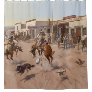 Rideaux De Douche "Une journée tranquille à Utica" par Charles M Rus